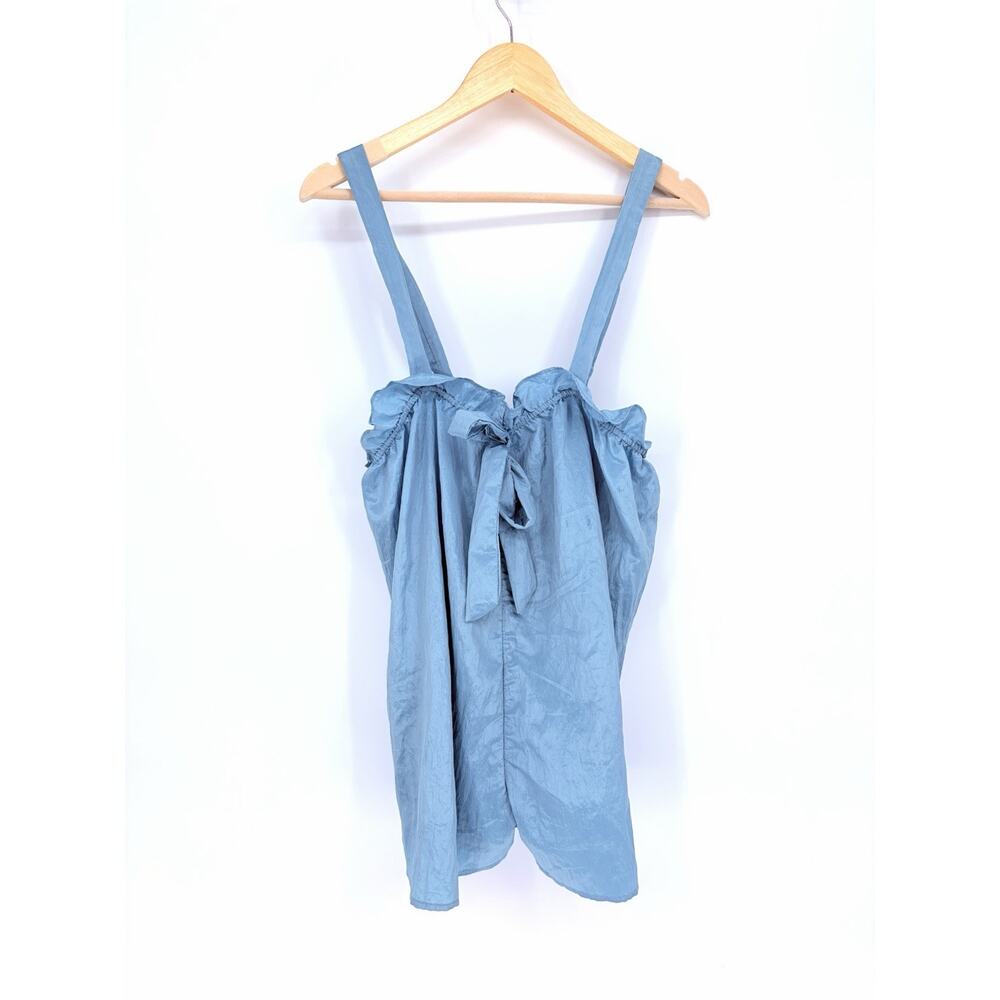 Free People Intimately Forever Young Romper Blue Bow Front Open Back Small - Picture 3 of 14
